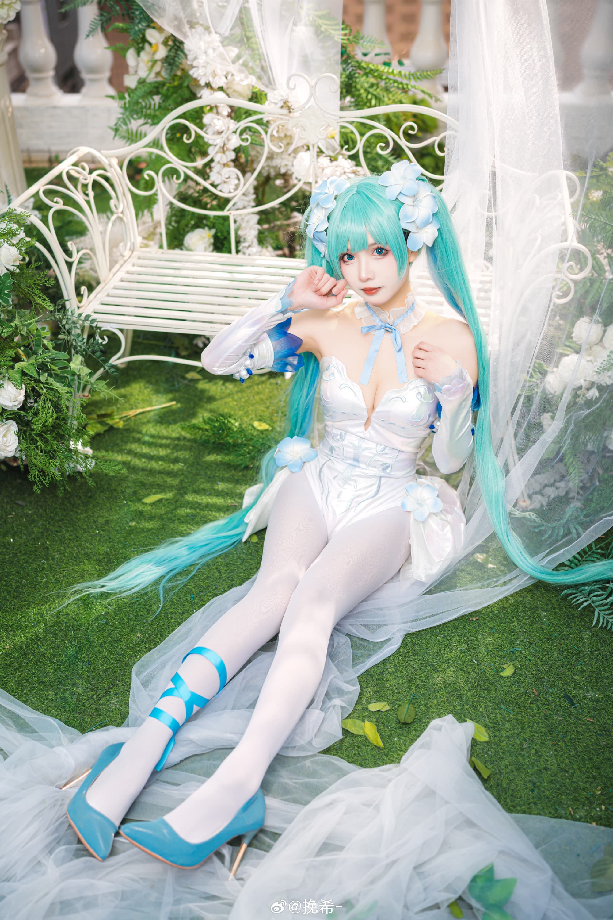 COSPLAY 🦋 miku·粉蝶花精灵 🦋 初音未来 miku@挽希- COSPLAY-第1张