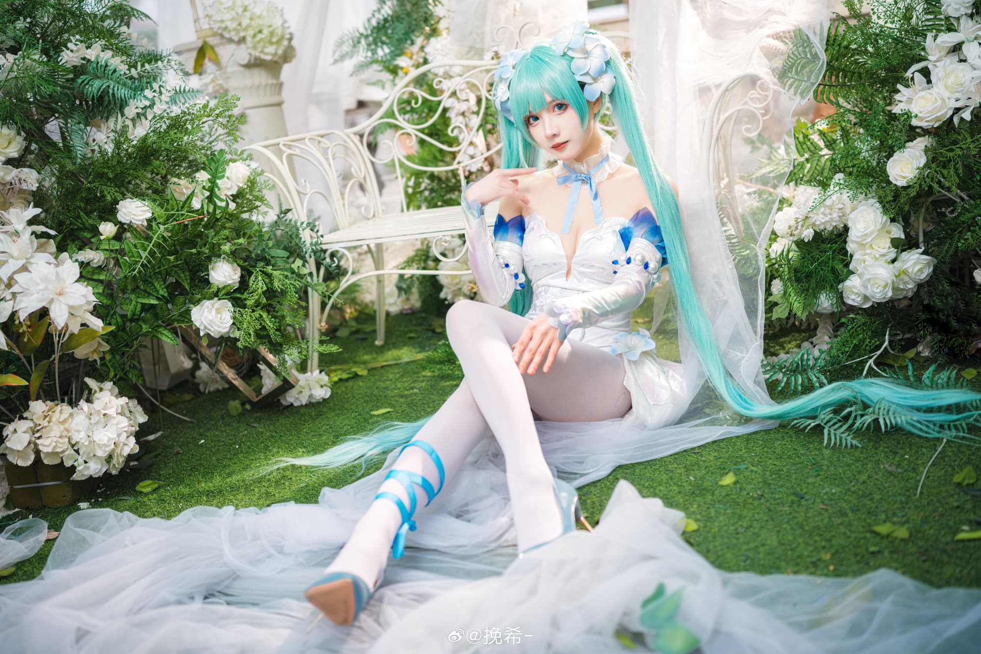 COSPLAY 🦋 miku·粉蝶花精灵 🦋 初音未来 miku@挽希- COSPLAY-第16张