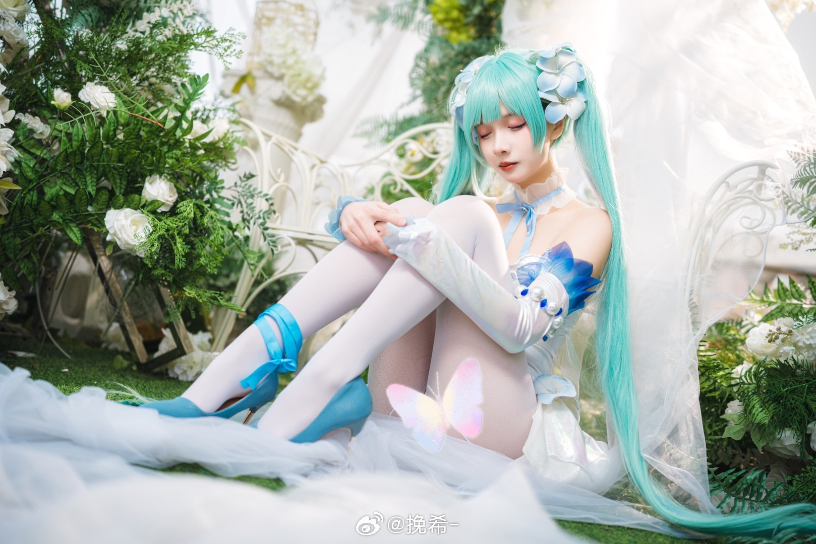 COSPLAY 🦋 miku·粉蝶花精灵 🦋 初音未来 miku@挽希- COSPLAY-第18张