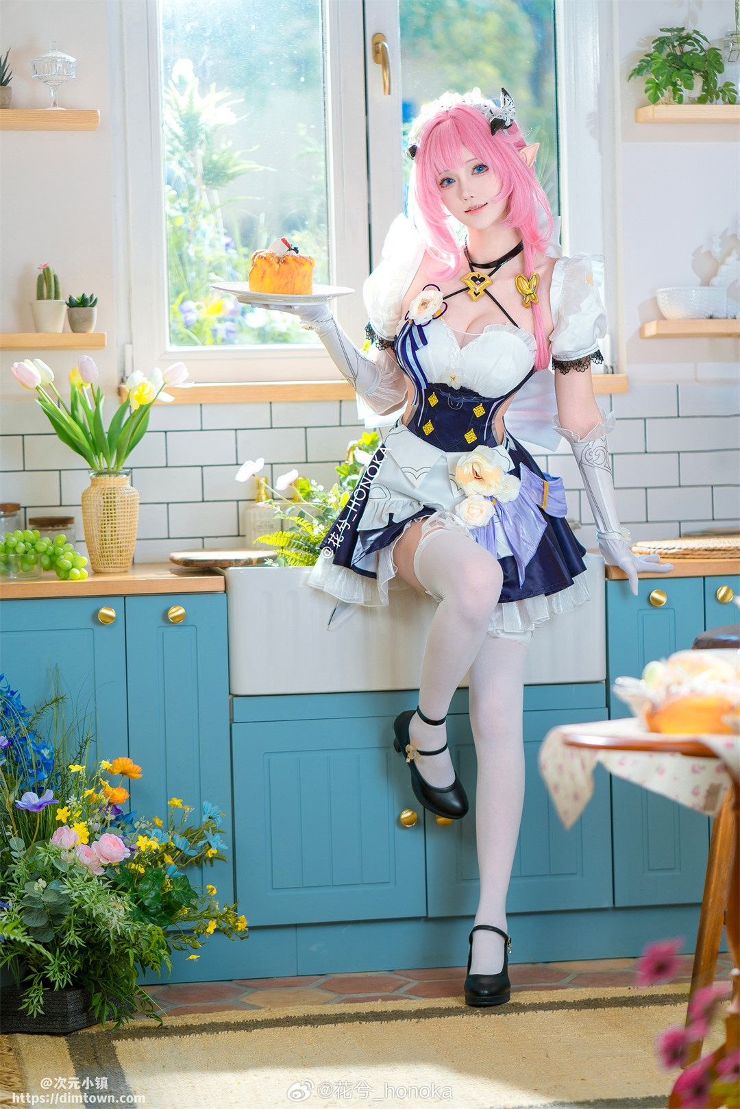 COSPLAY 🎀粉色甜心小姐🎀 崩坏3 爱莉希雅@花兮_honoka COSPLAY-第1张