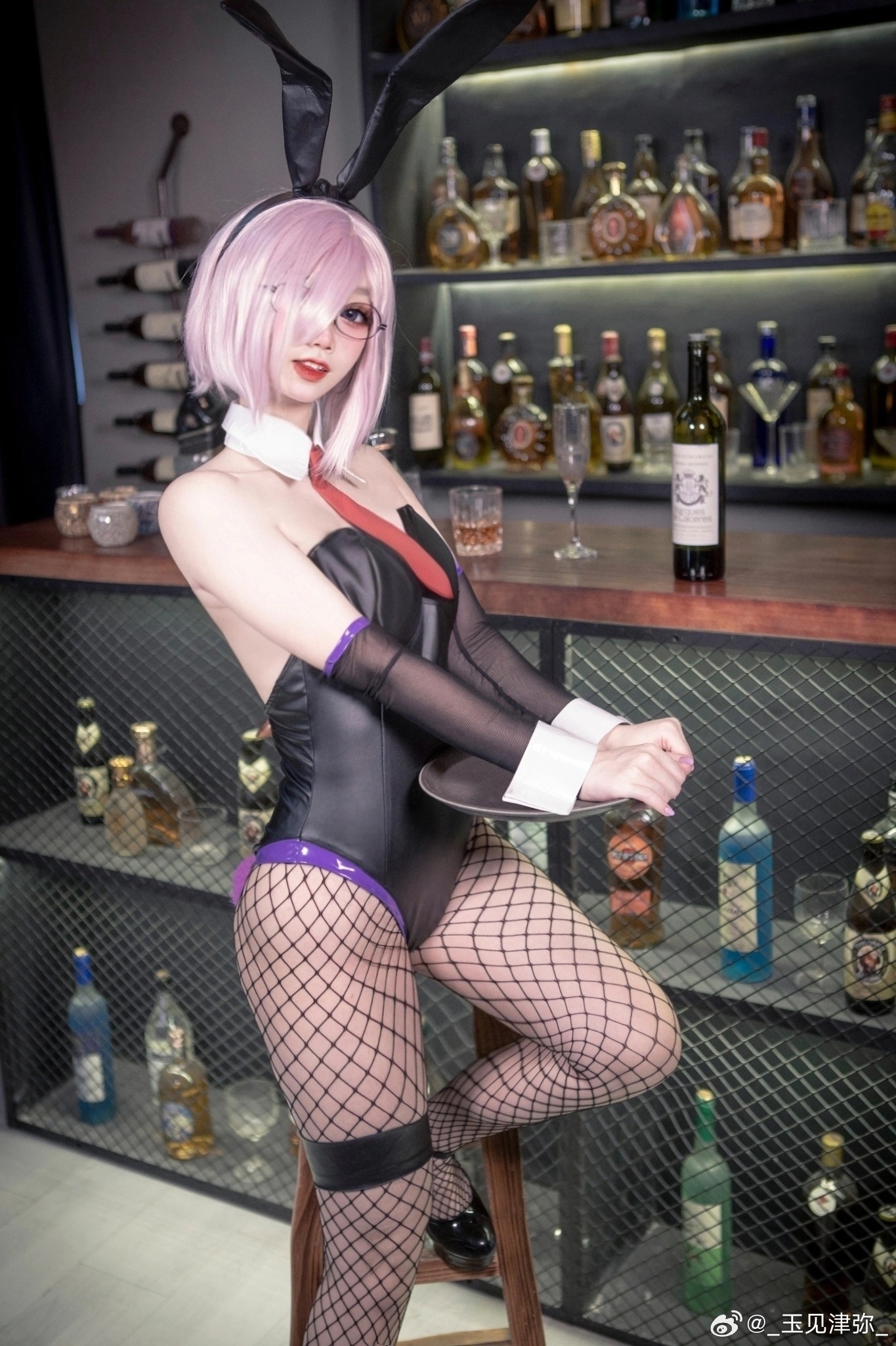 Cosplay Fate/GrandOrder 同人兔女郎-玛修·基列莱特@_玉见津弥_ COSPLAY-第4张