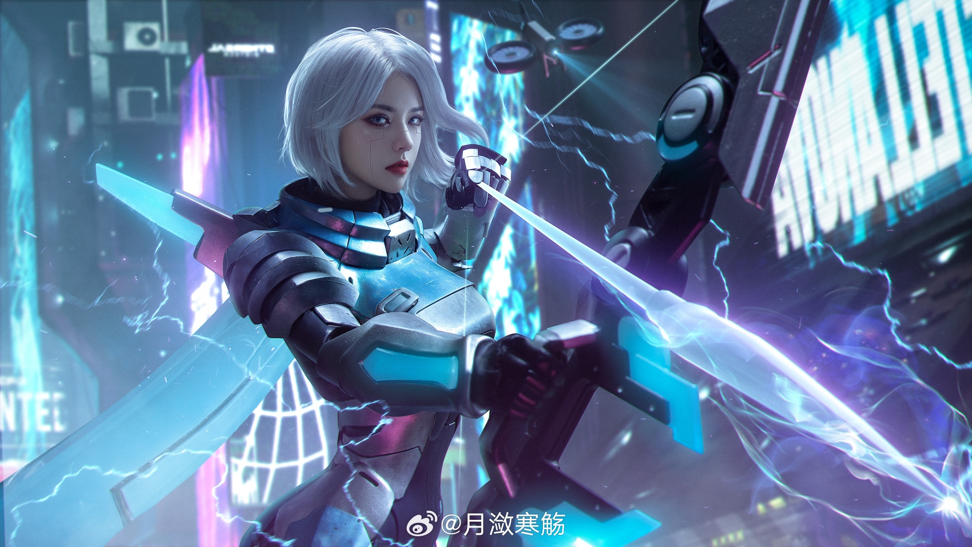 cosplay 我们不是武器，我们是人类。 英雄联盟 寒冰射手 艾希@月潋寒觞 COSPLAY-第1张