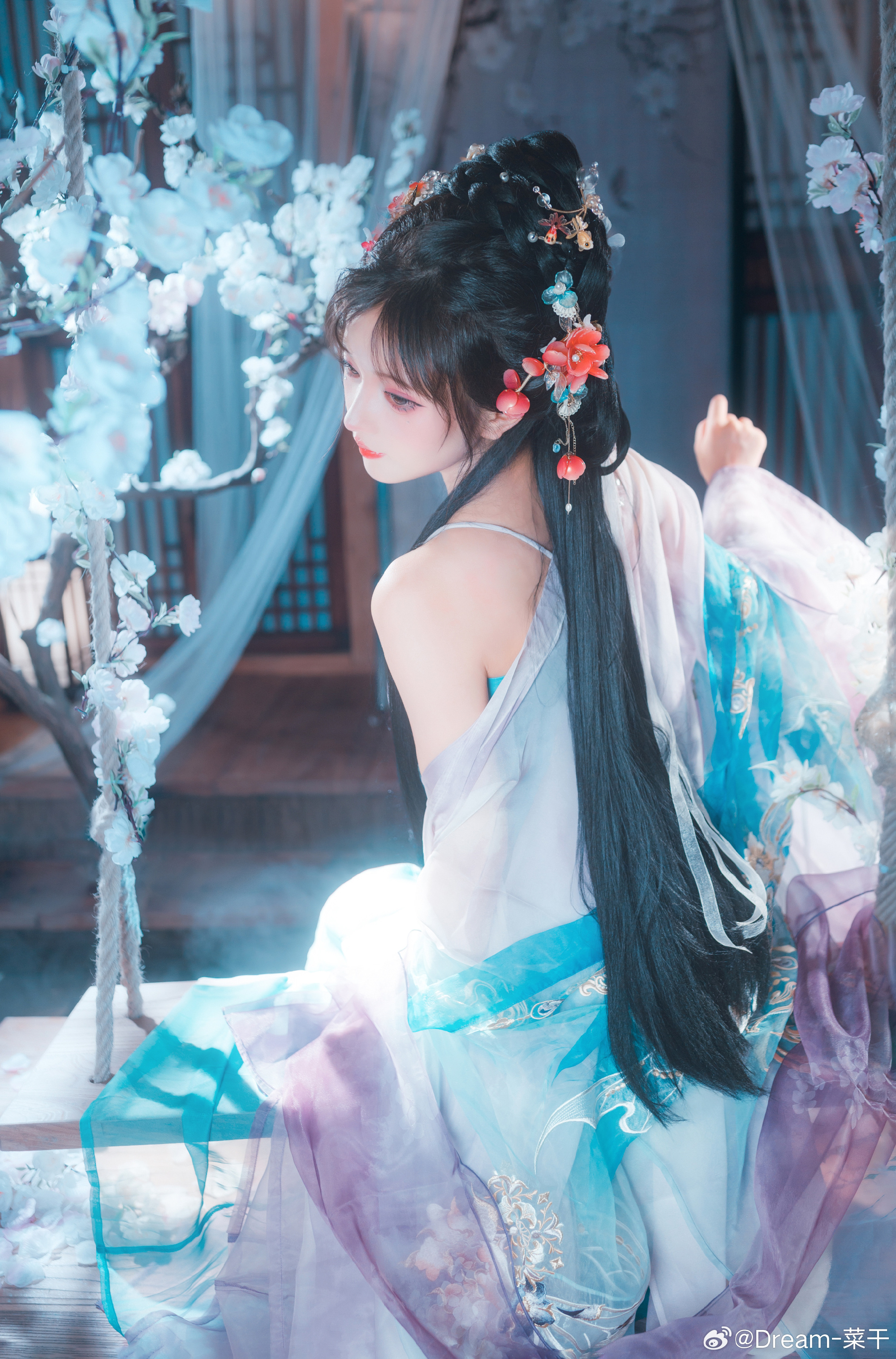少女写真 汉服 🦋水中花·镜中月@浅九ninth 摄影-第7张