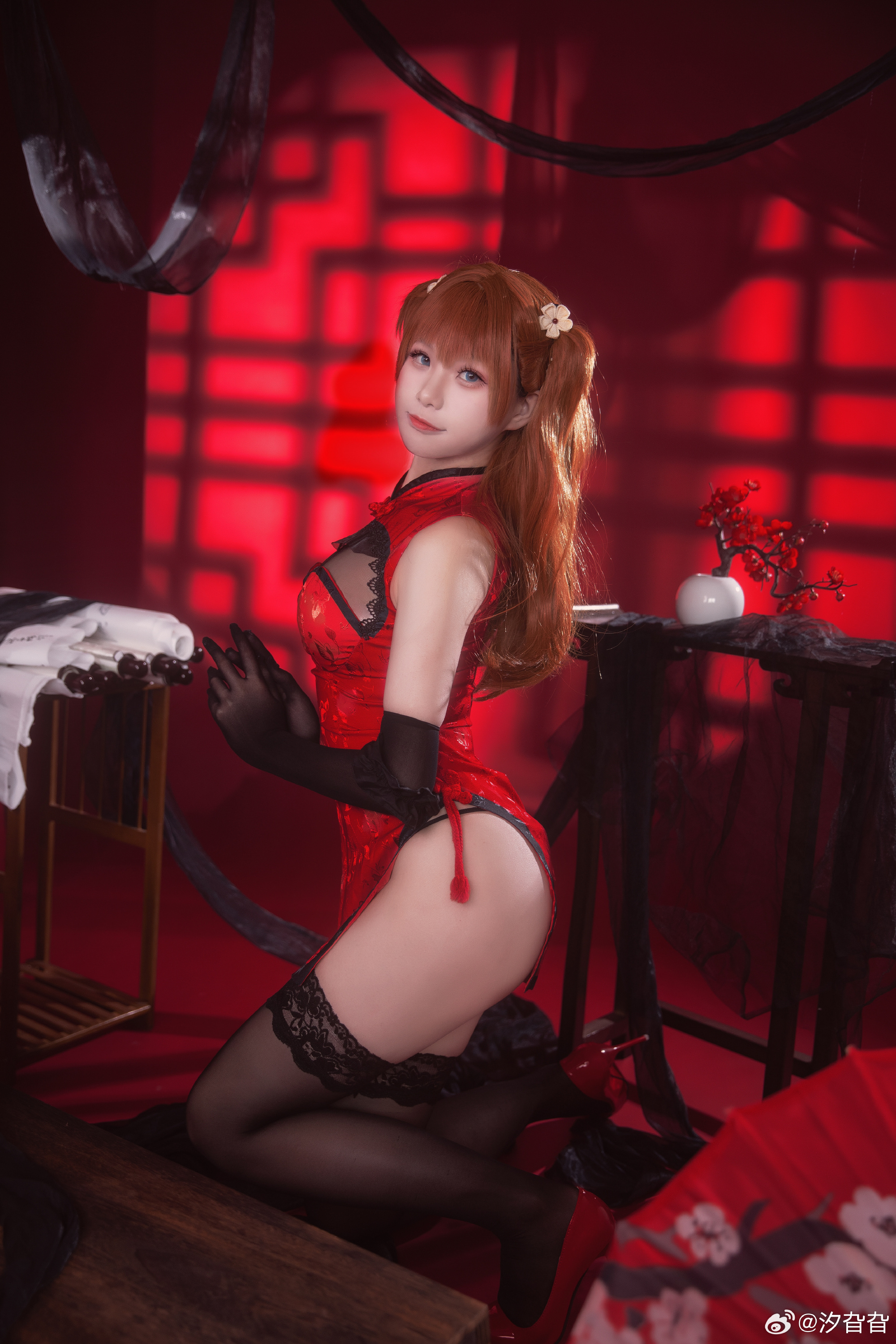 COSPLAY 新世纪福音战士 明日香  旗袍cos@汐旮旮 COSPLAY-第4张