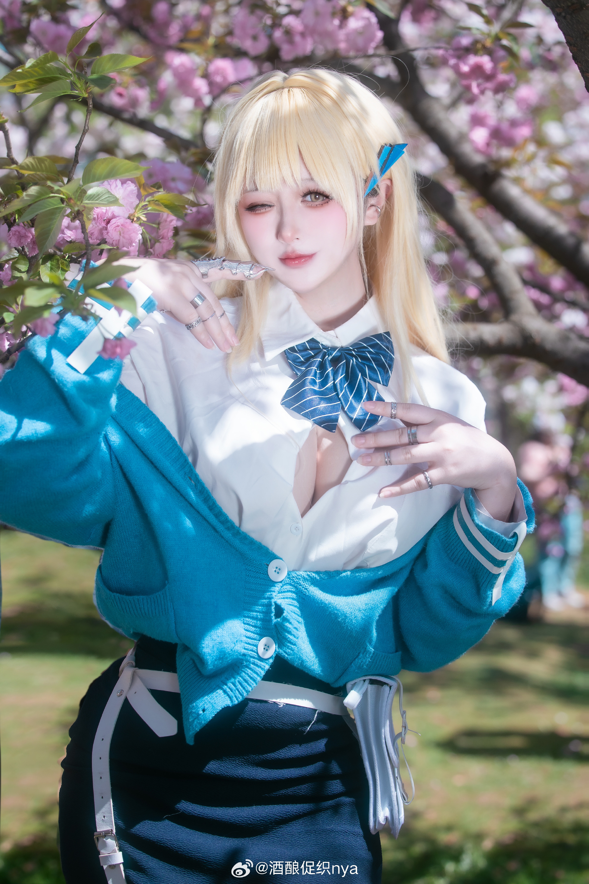 cosplay 和老师一起去赏花🌸 Nikke:胜利女神 蒂亚@酒酿促织nya COSPLAY-第1张