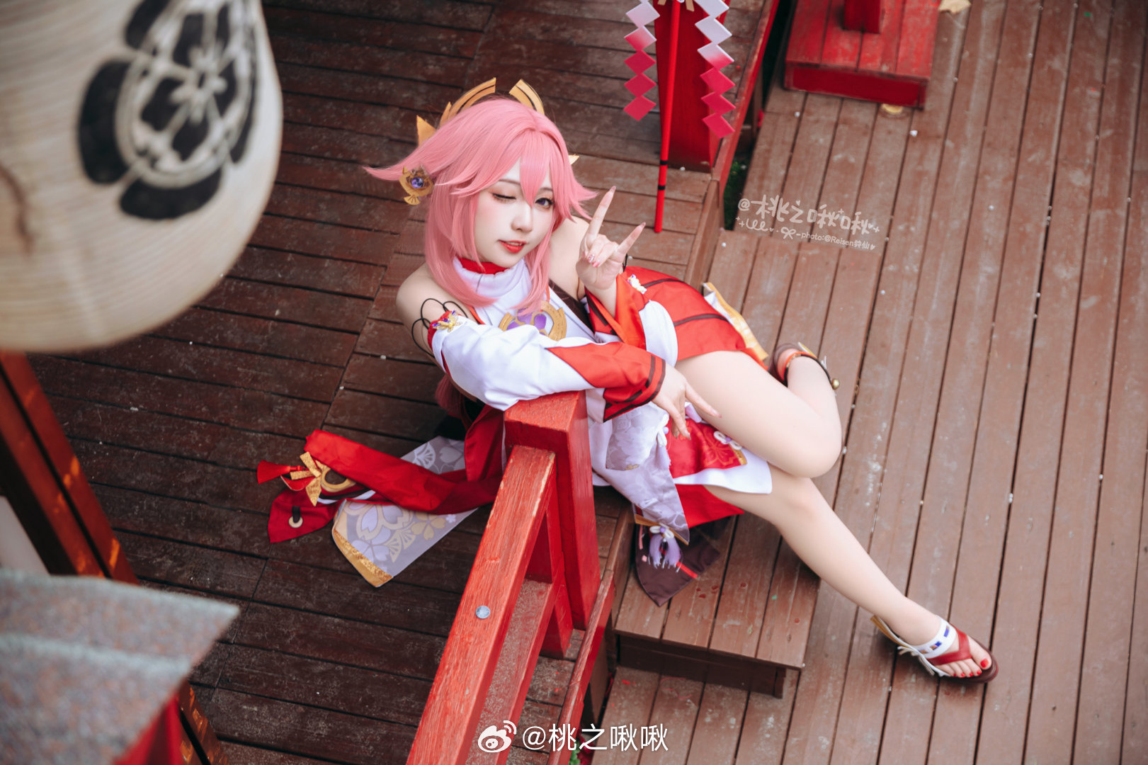 COSPLAY 原神 ⛩️ 华紫樱绯·八重神子 ⛩️@桃之啾啾 COSPLAY-第4张