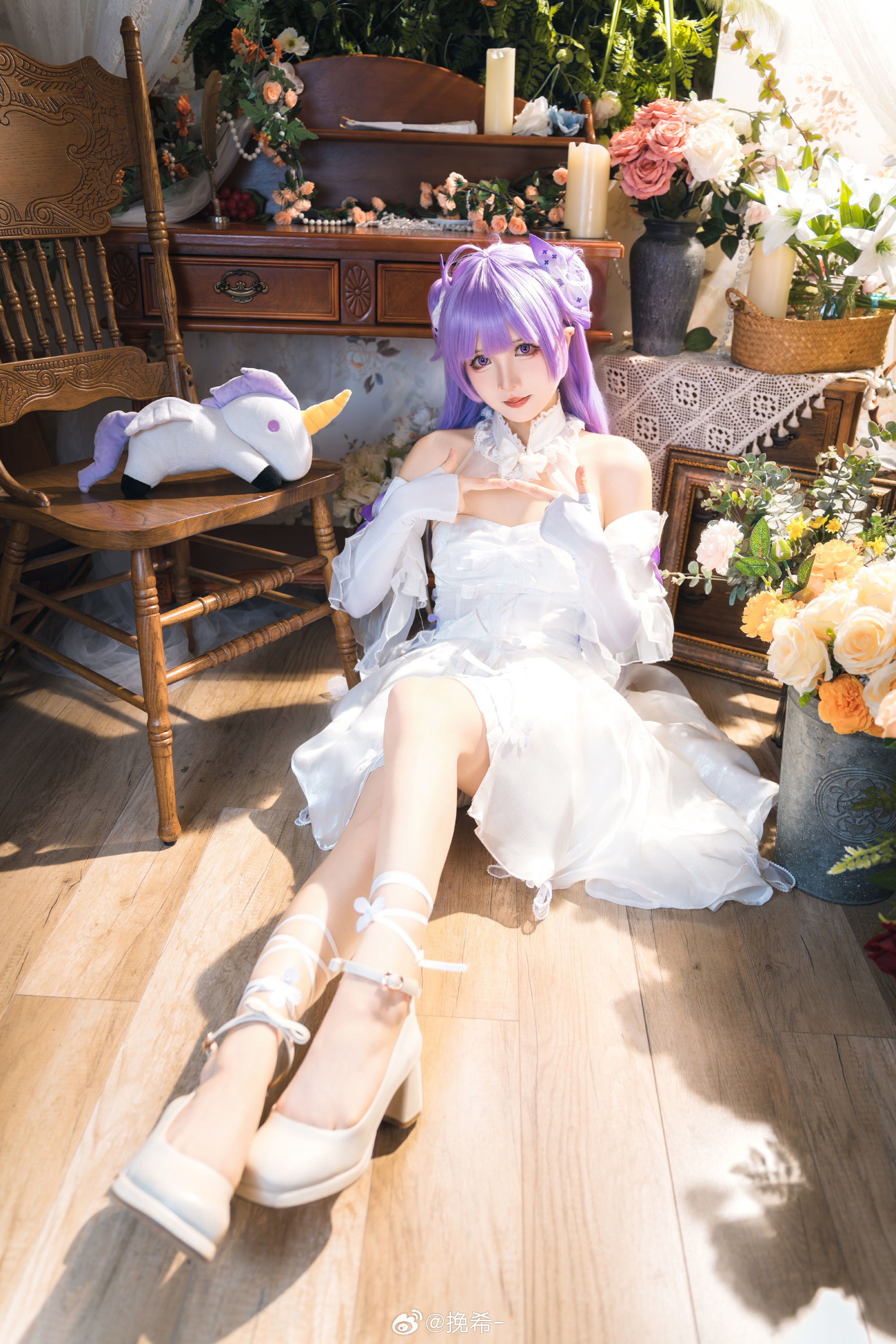 cosplay  🎶 变成“偶像”了...独角兽会加油的！碧蓝航线 独角兽@挽希- COSPLAY-第7张