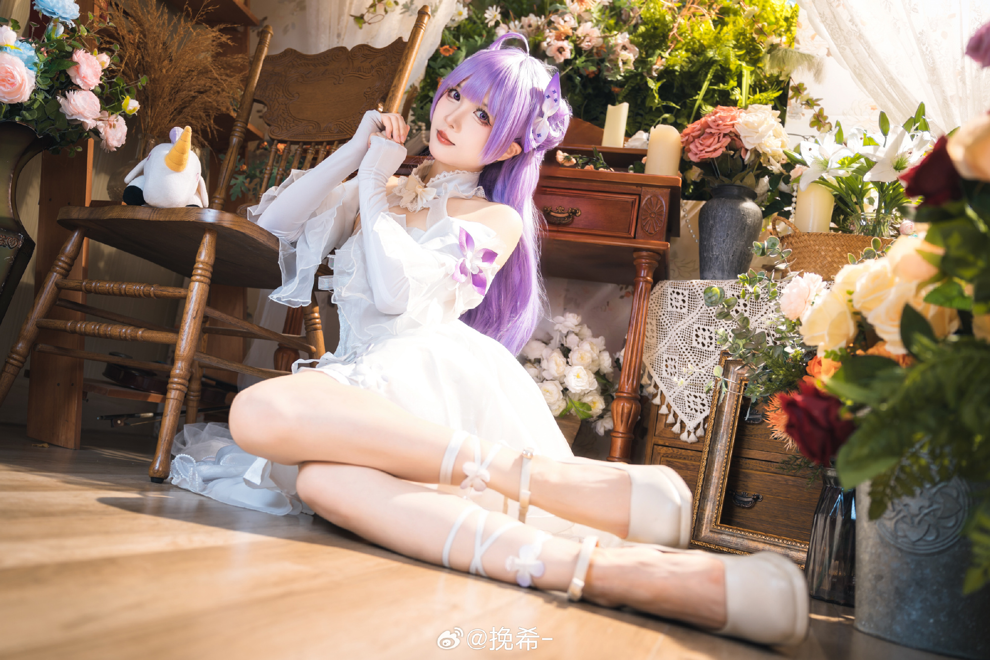 cosplay  🎶 变成“偶像”了...独角兽会加油的！碧蓝航线 独角兽@挽希- COSPLAY-第9张