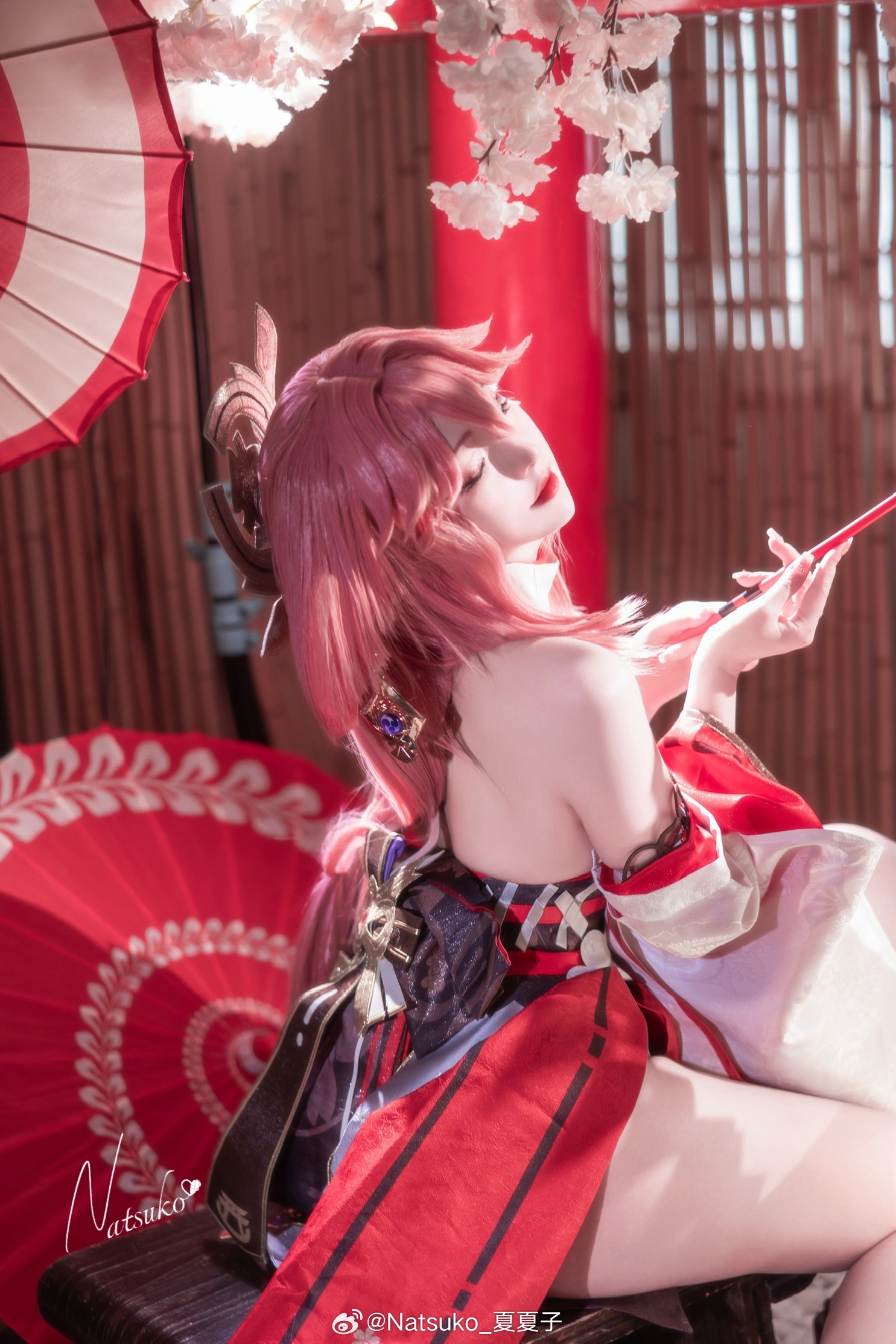 你说…你很喜欢我佩戴「神之眼」 八重神 子的方式 @Natsuko_ 夏夏子 COSPLAY-第1张