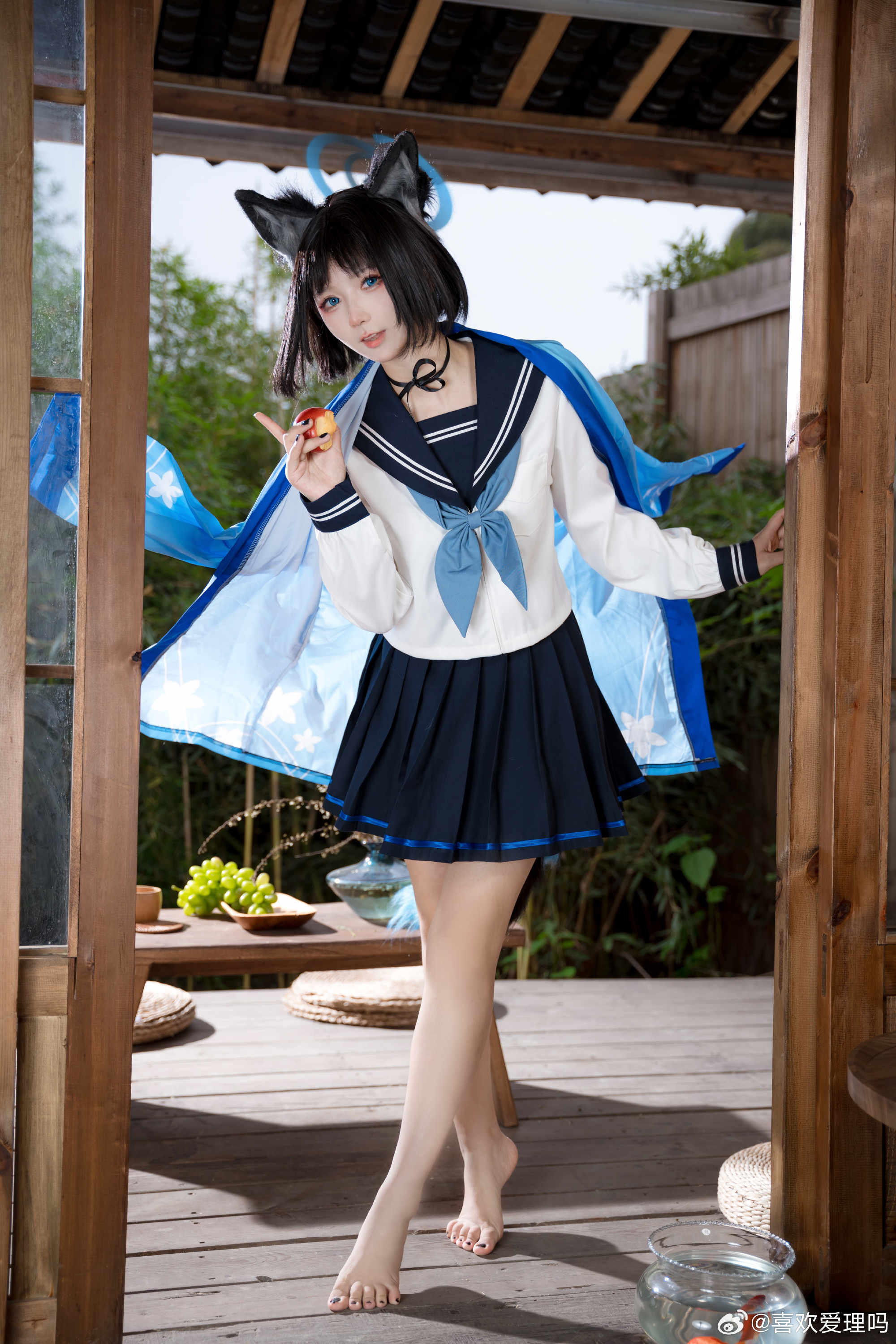 COSPLAY 小猫你可以看书📖 碧蓝档案 桐生桔梗@喜欢爱理吗 COSPLAY-第1张