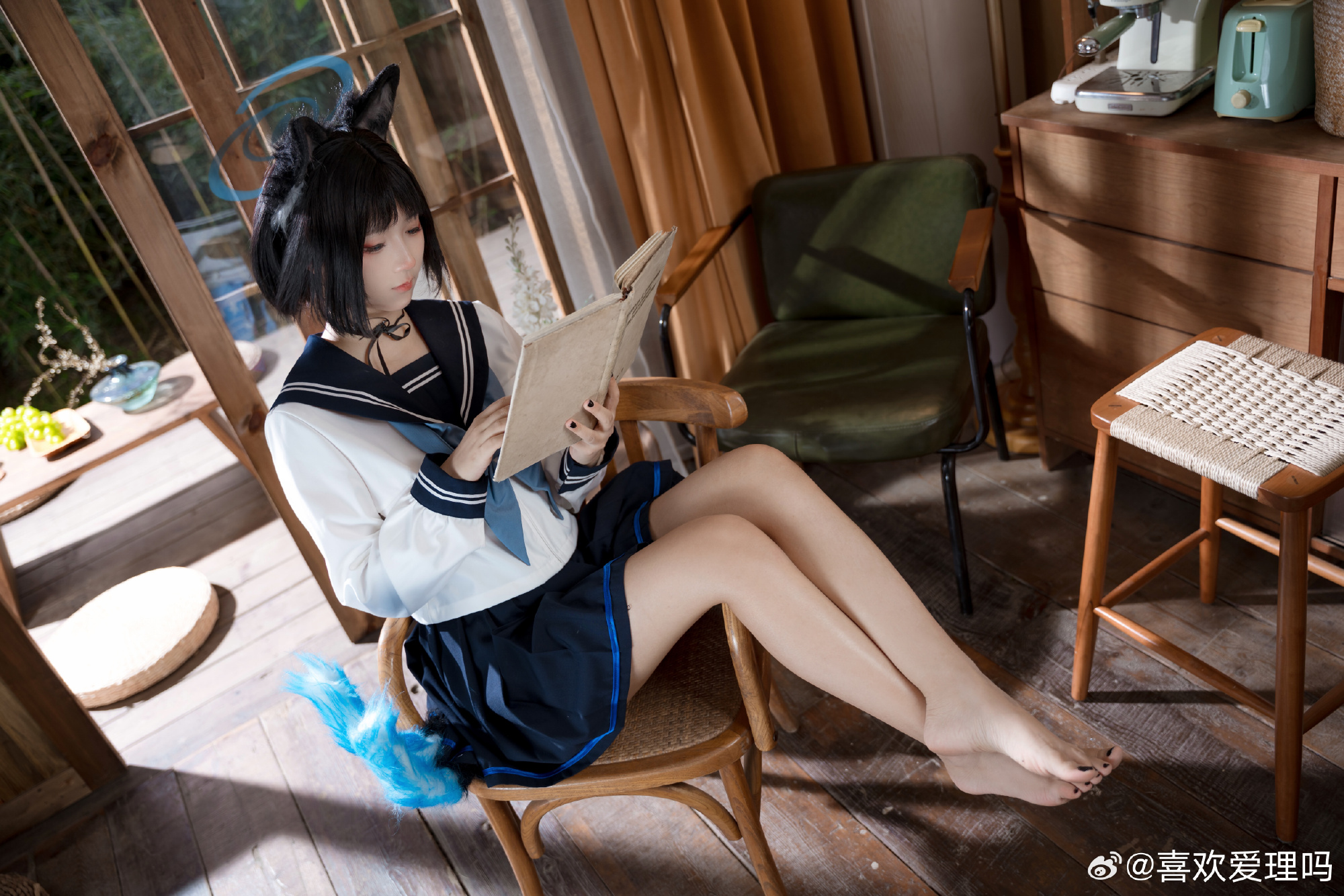 COSPLAY 小猫你可以看书📖 碧蓝档案 桐生桔梗@喜欢爱理吗 COSPLAY-第6张
