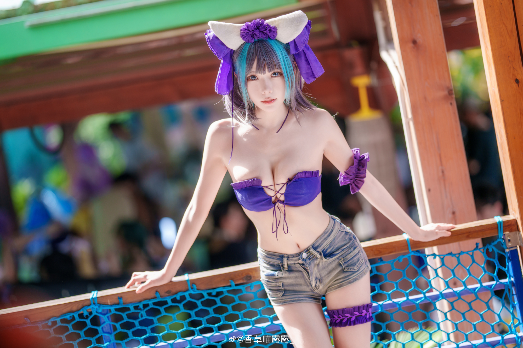 COSPLAY 是方便玩水版柴郡猫～ 碧蓝航线@香草喵露露_ COSPLAY-第7张