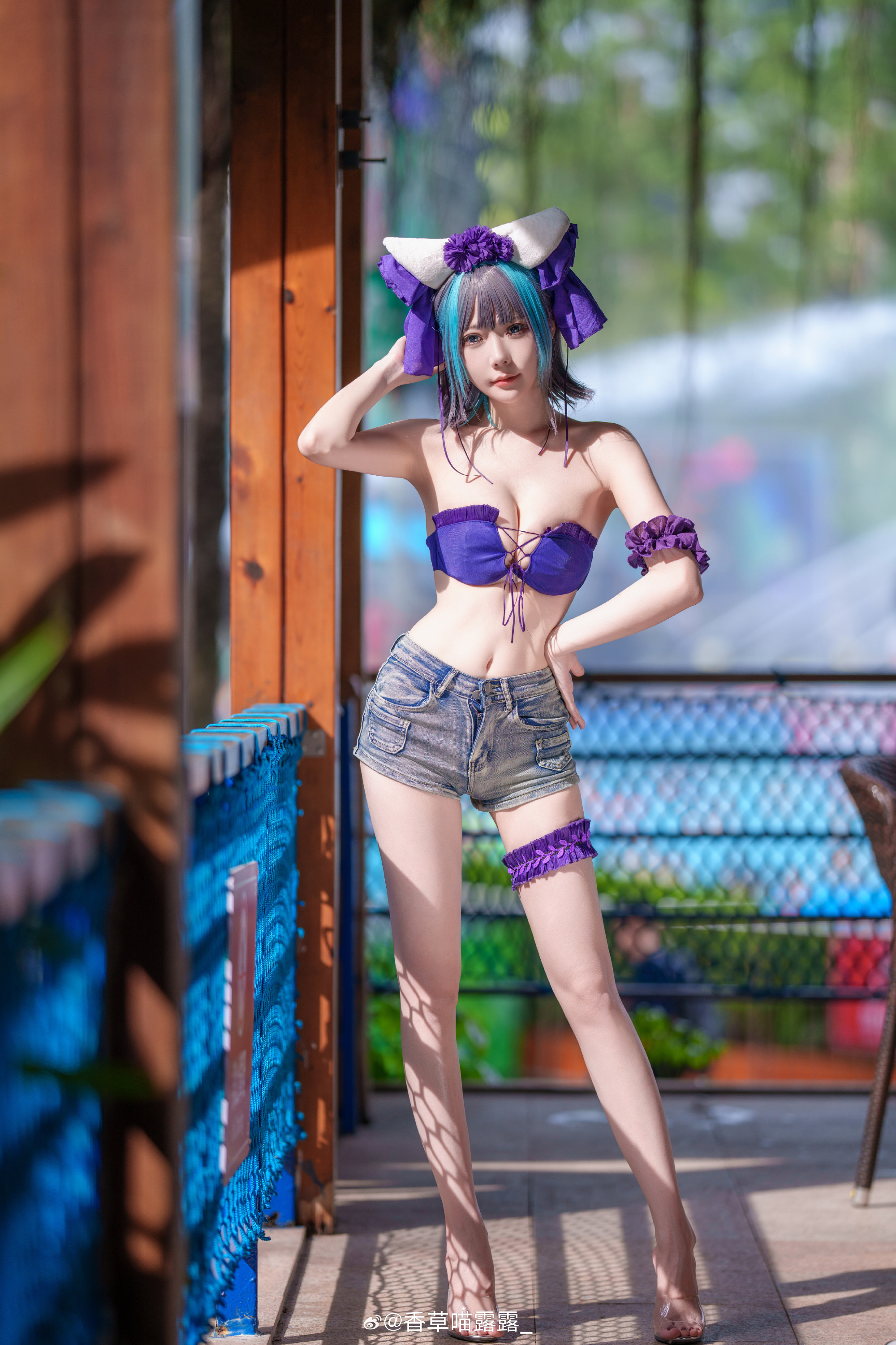 COSPLAY 是方便玩水版柴郡猫～ 碧蓝航线@香草喵露露_ COSPLAY-第11张