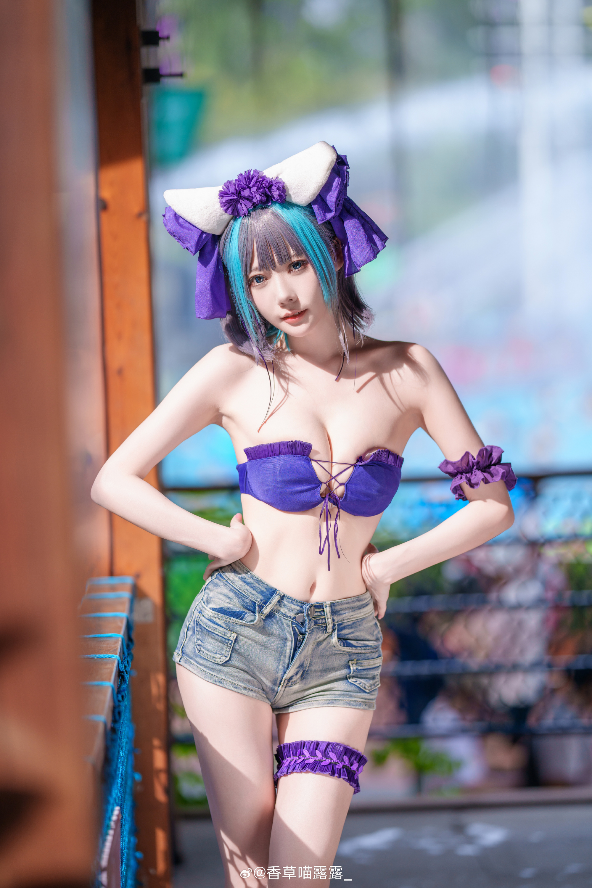 COSPLAY 是方便玩水版柴郡猫～ 碧蓝航线@香草喵露露_ COSPLAY-第13张