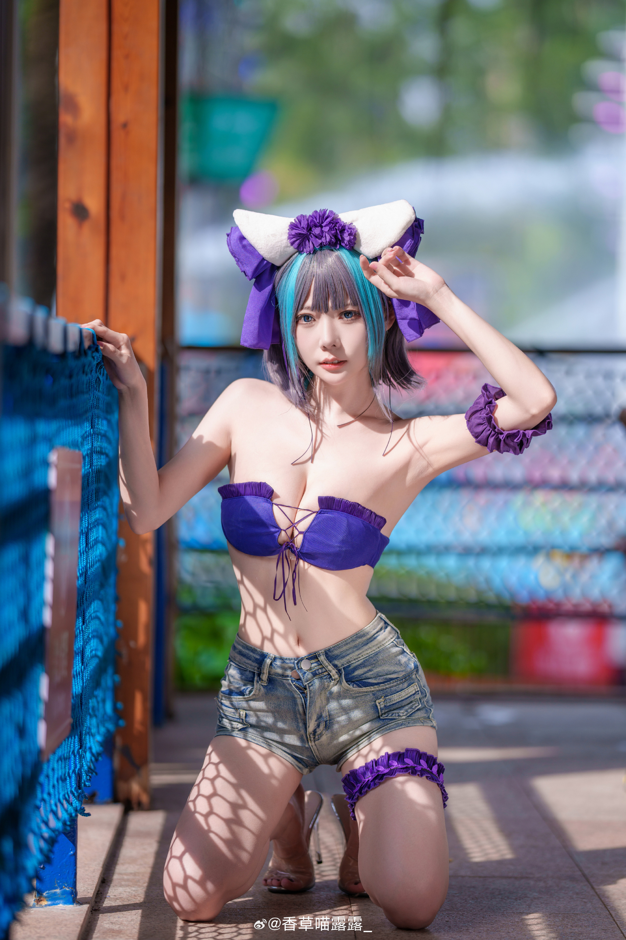 COSPLAY 是方便玩水版柴郡猫～ 碧蓝航线@香草喵露露_ COSPLAY-第14张