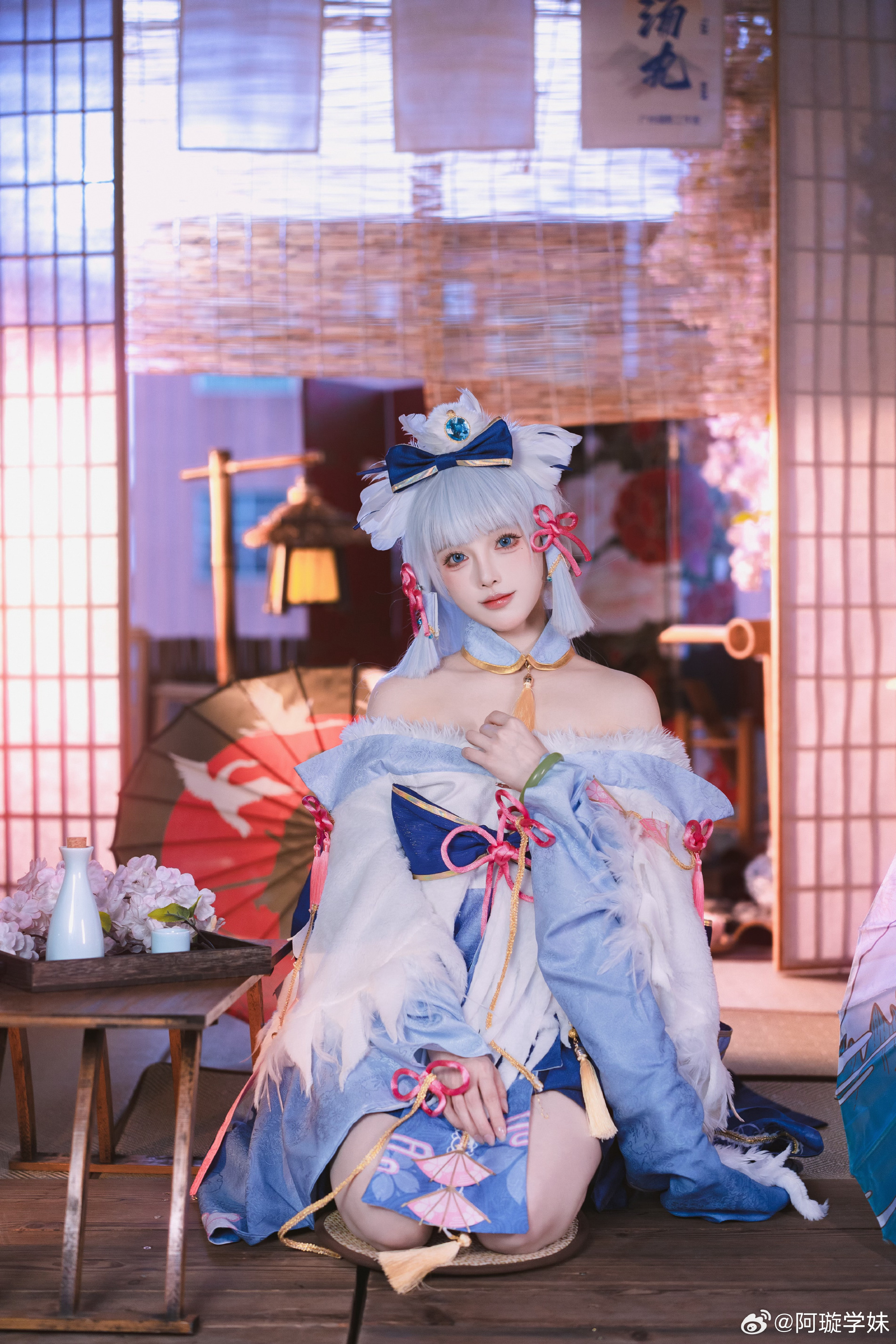 COSPLAY 此次，就请让我以扇舞为礼吧。原神 神里绫华@阿璇学妹 COSPLAY-第10张