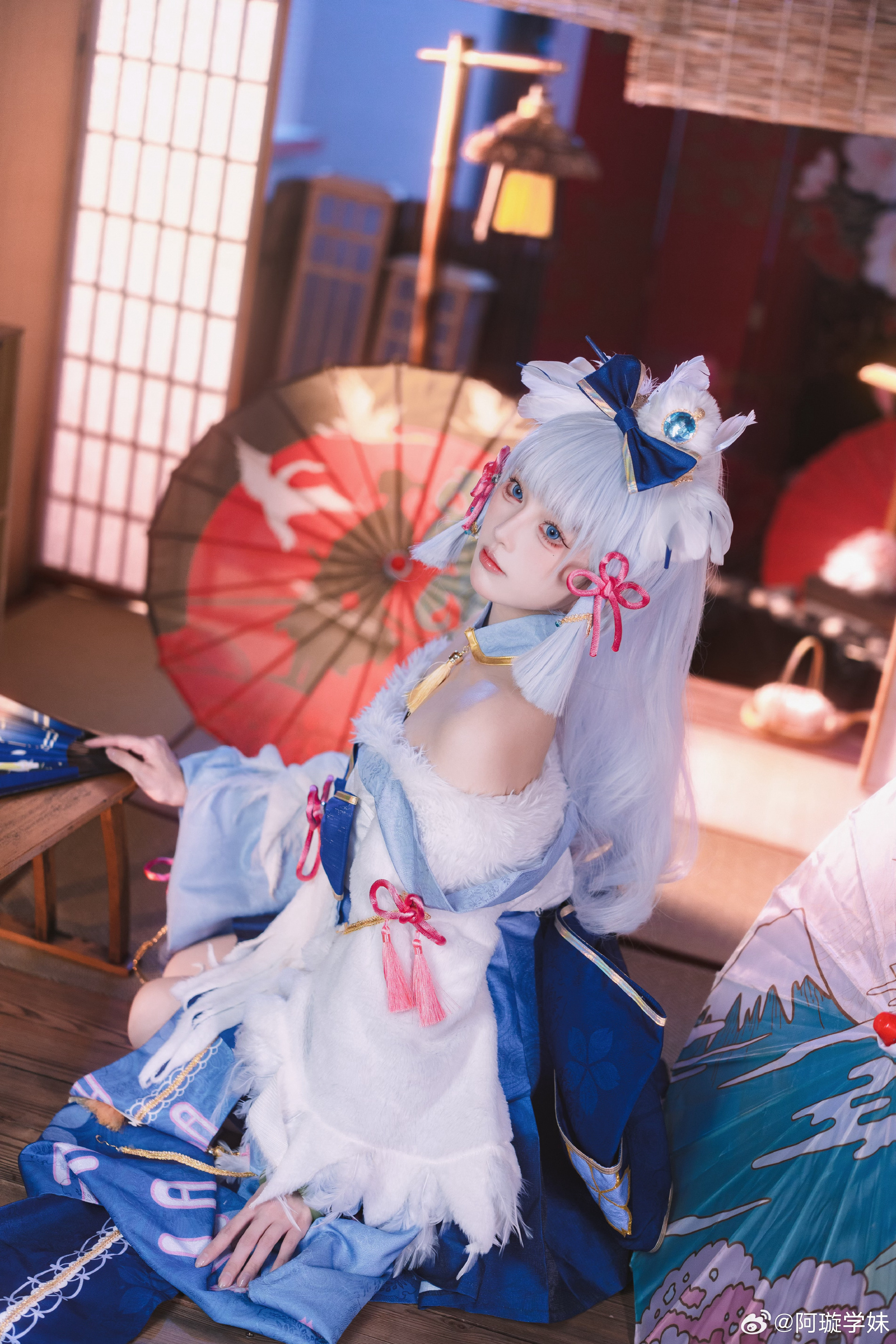 COSPLAY 此次，就请让我以扇舞为礼吧。原神 神里绫华@阿璇学妹 COSPLAY-第1张
