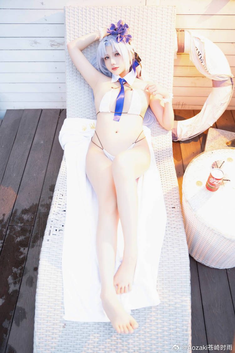 COSPLAY 碧蓝航线 阿尔萨斯泳装@Aozaki苍崎时雨 COSPLAY-第7张