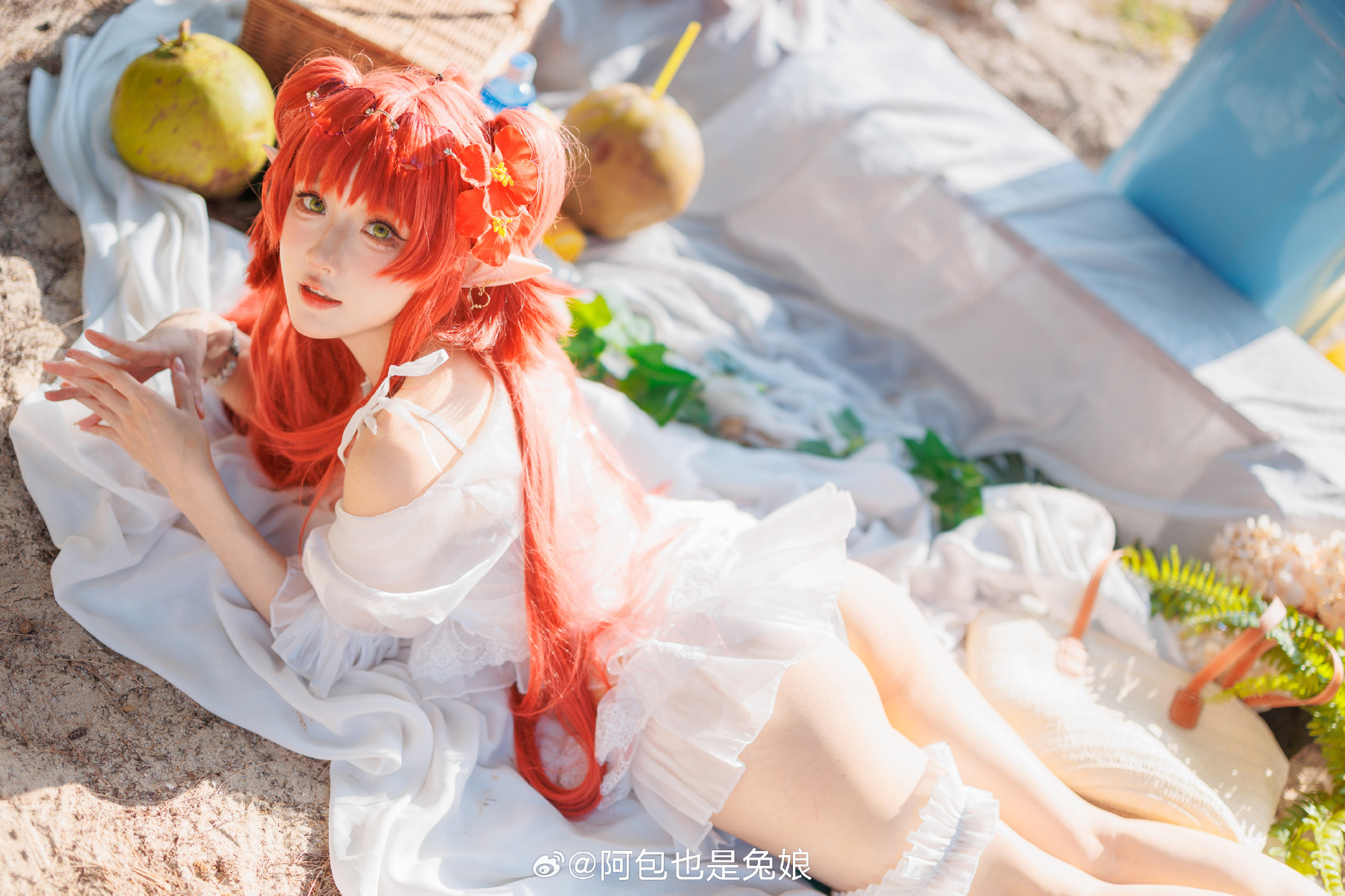 COSPLAY 小小的，香香的 明日方舟 桃金娘@阿包也是兔娘 COSPLAY-第4张