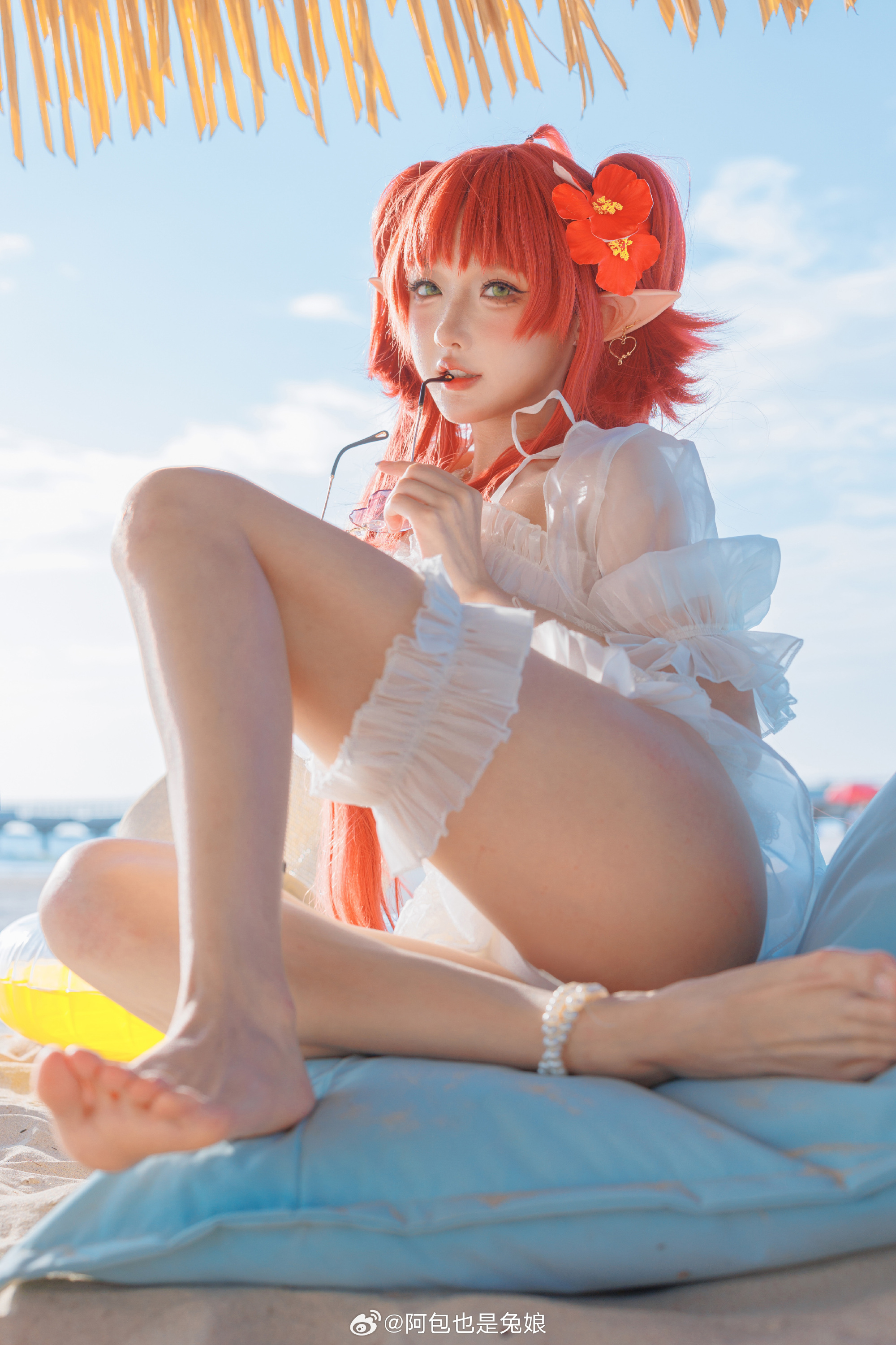 COSPLAY 小小的，香香的 明日方舟 桃金娘@阿包也是兔娘 COSPLAY-第9张