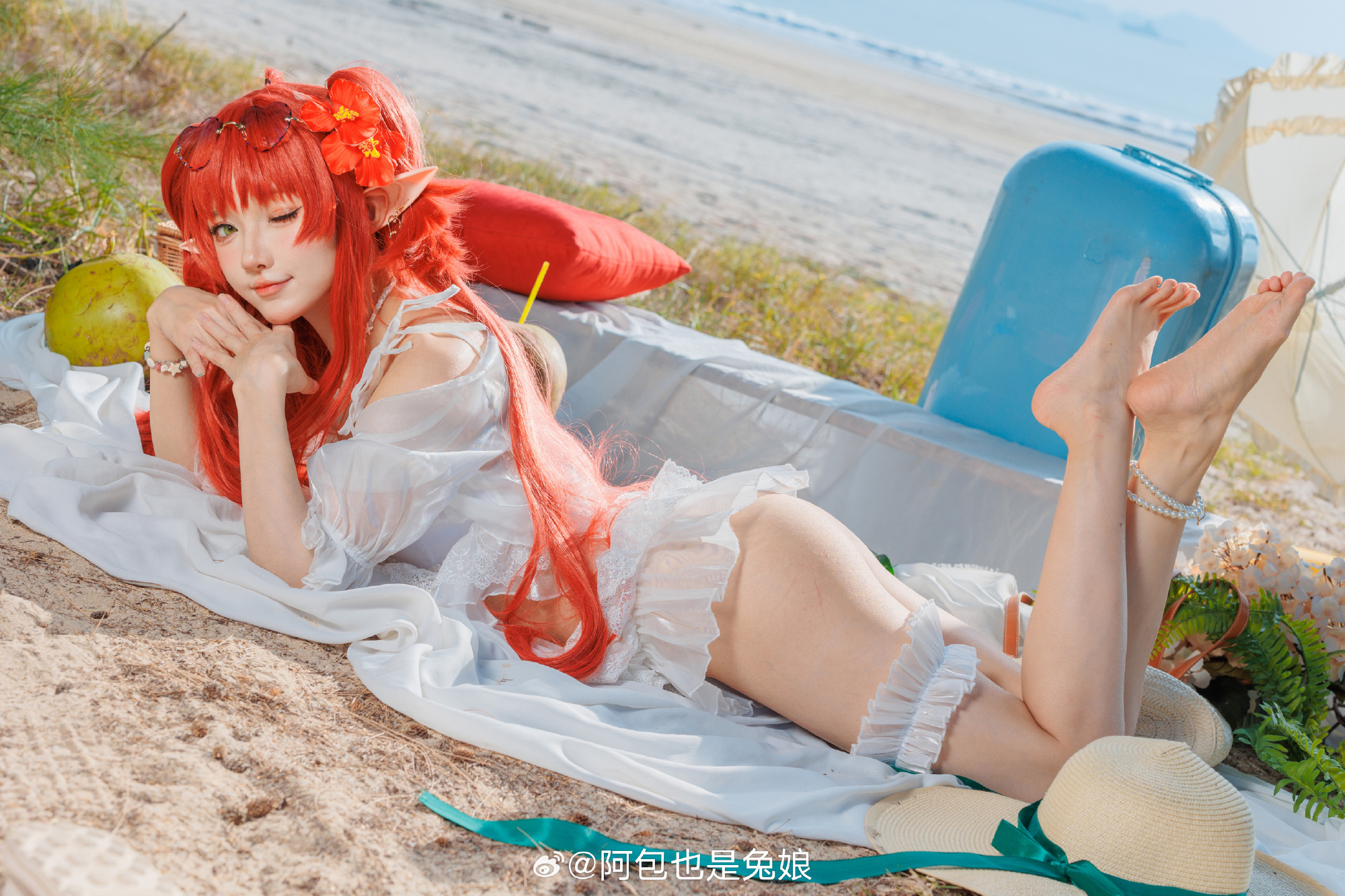 COSPLAY 小小的，香香的 明日方舟 桃金娘@阿包也是兔娘 COSPLAY-第10张