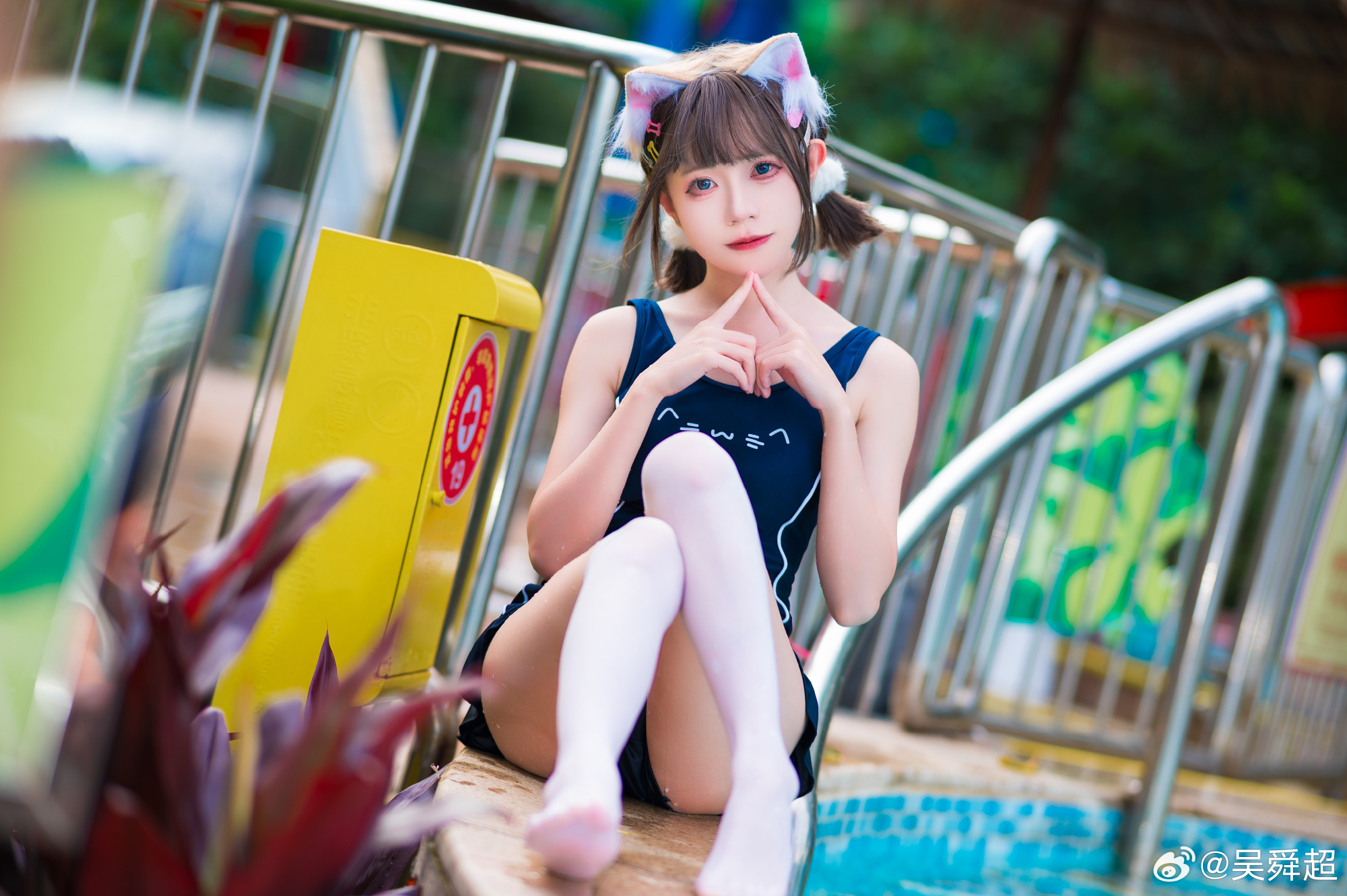 水上乐园 泳衣美少女@喵喵不吃鱼w 摄影-第6张