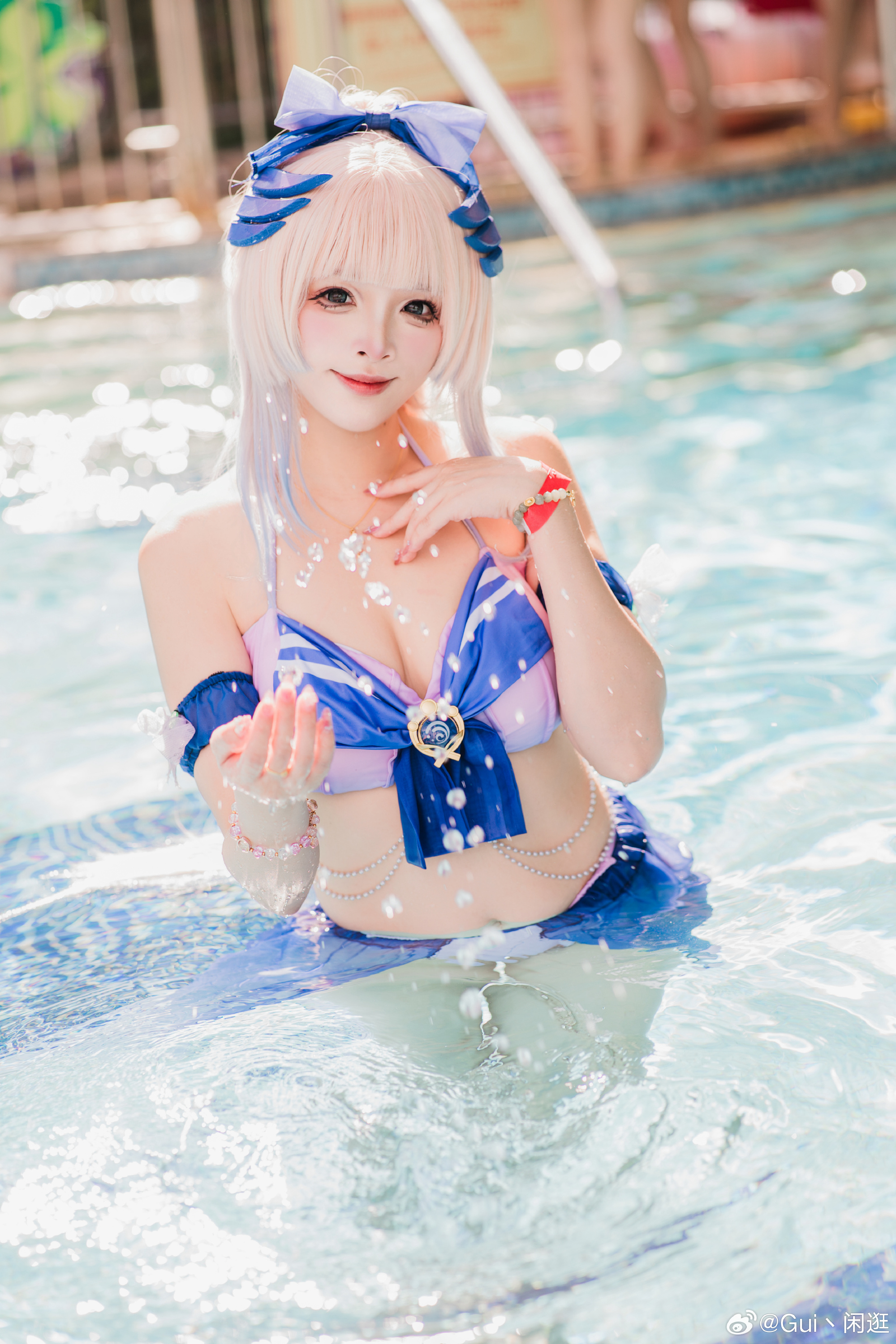 我是珊瑚宫心海，是“海祇岛”现任神巫女！@兔子兔子兔w COSPLAY-第2张