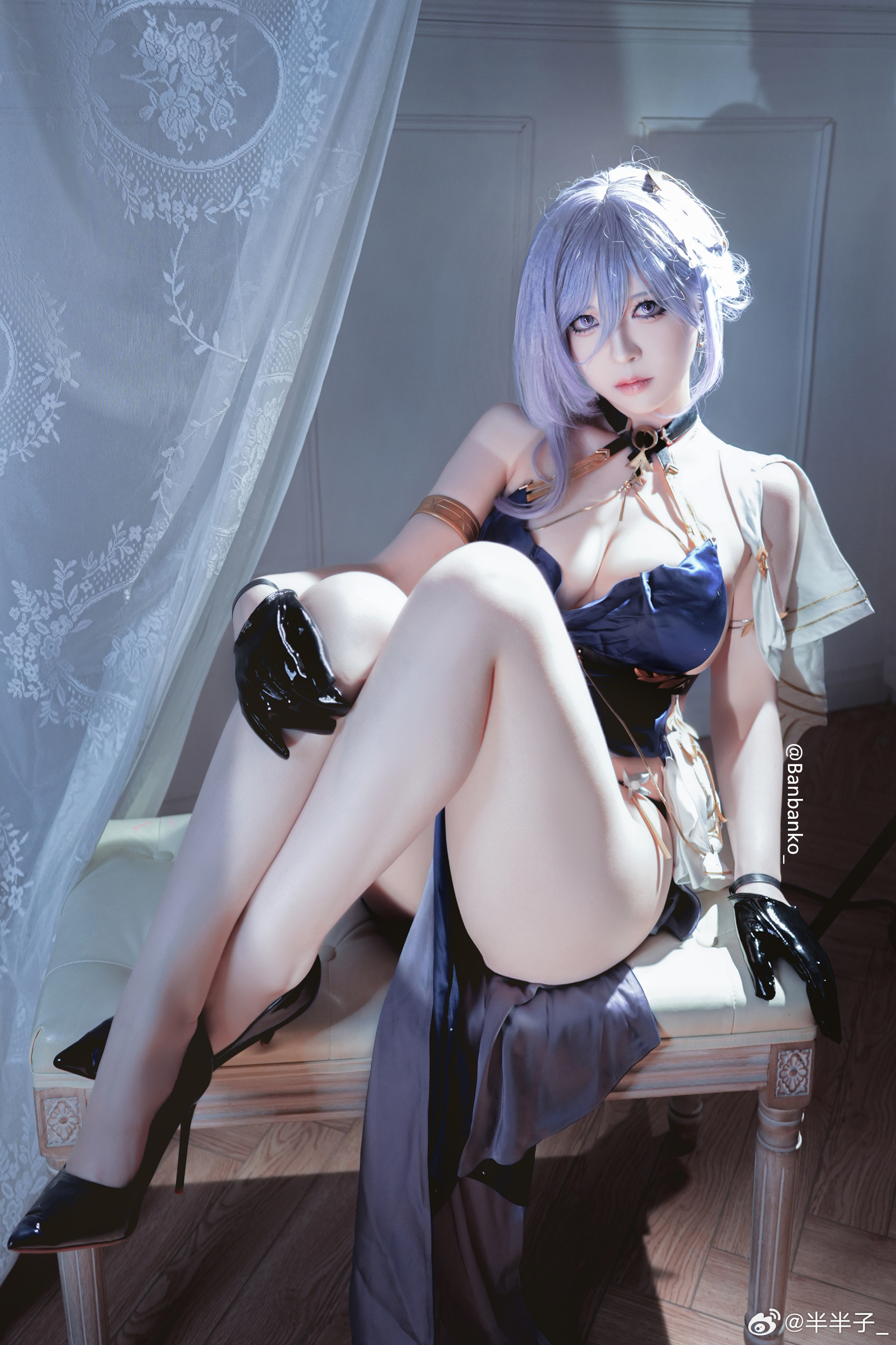 COSPLAY 每晚的月亮都有不一样的美，今夜要随我去看看吗？深空之眼 塞勒涅@半半子_ COSPLAY-第1张
