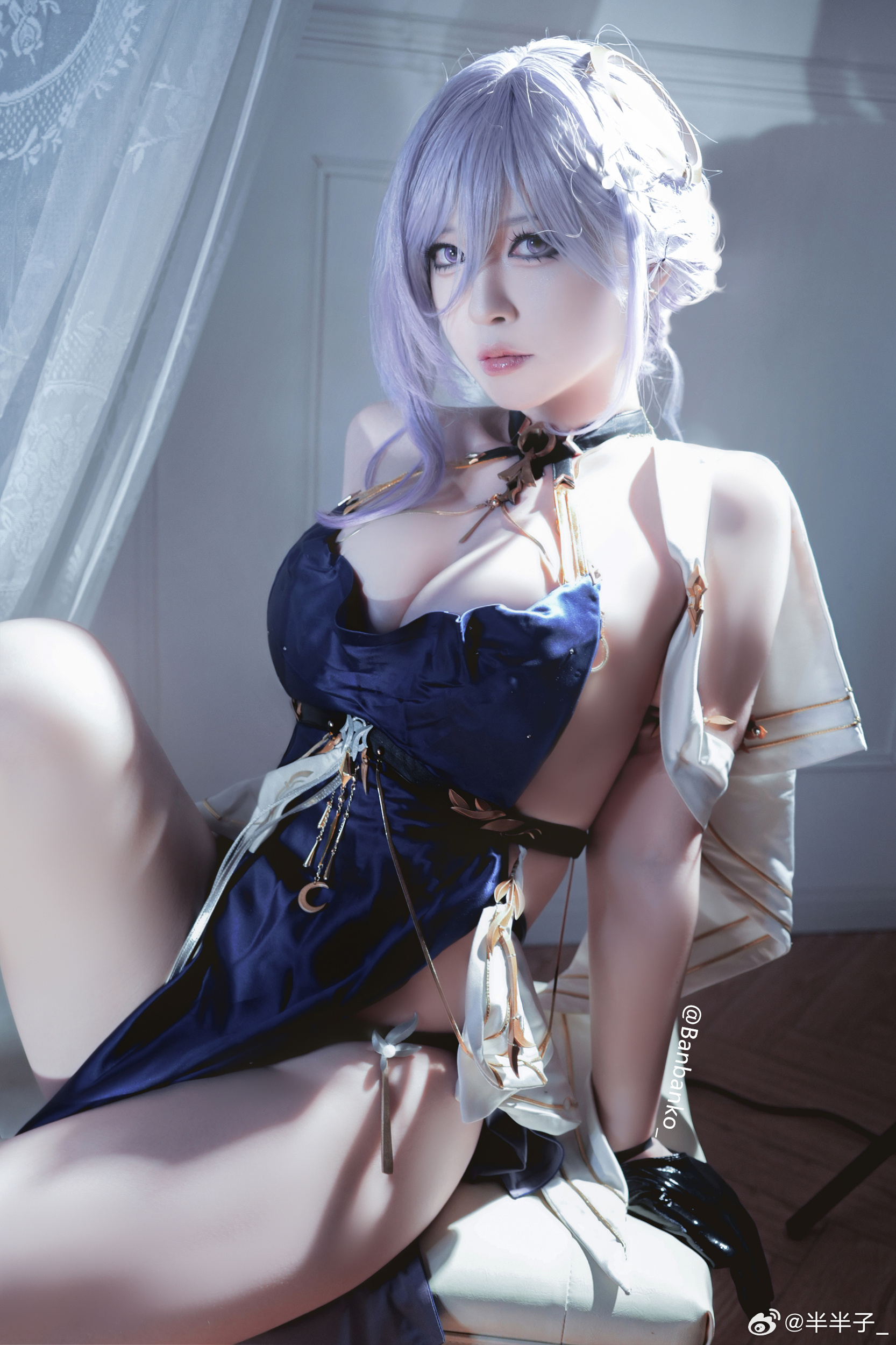 COSPLAY 每晚的月亮都有不一样的美，今夜要随我去看看吗？深空之眼 塞勒涅@半半子_ COSPLAY-第7张