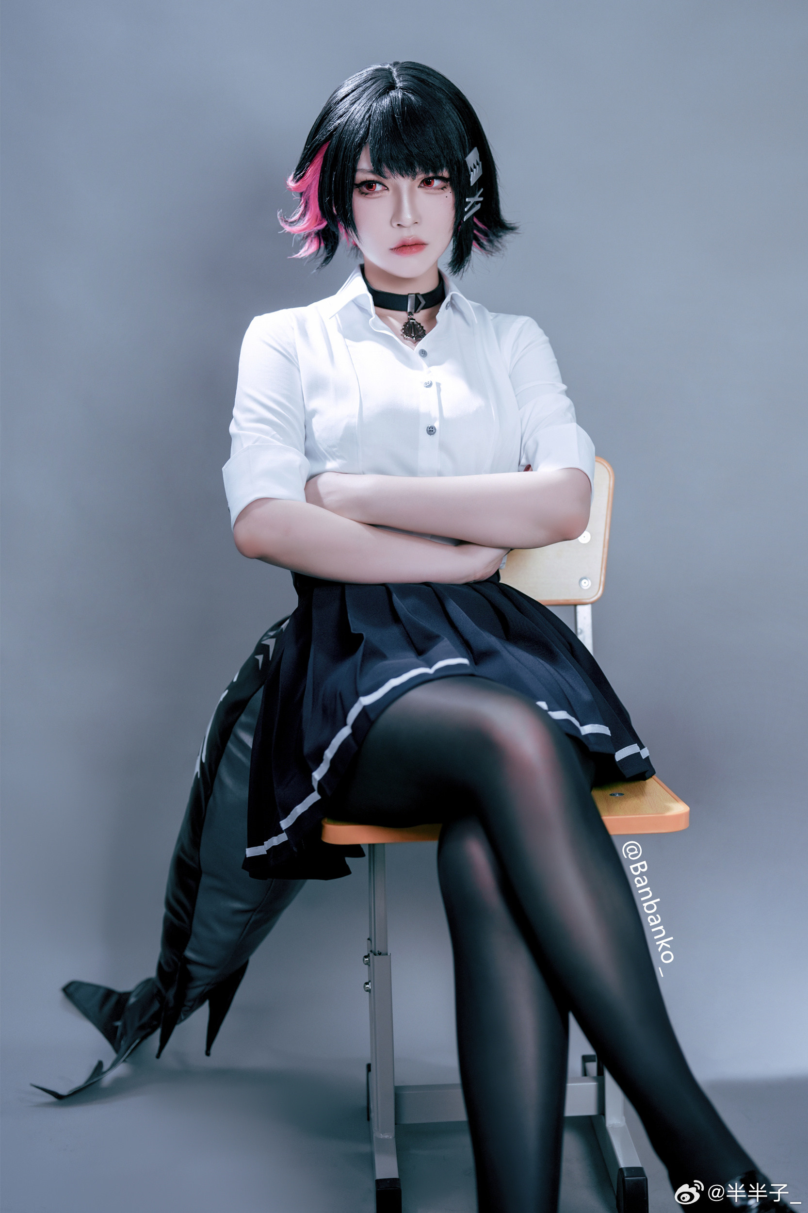 COSPLAY 绝区零 艾莲🦈鲨鱼妹jk@半半子_ COSPLAY-第1张