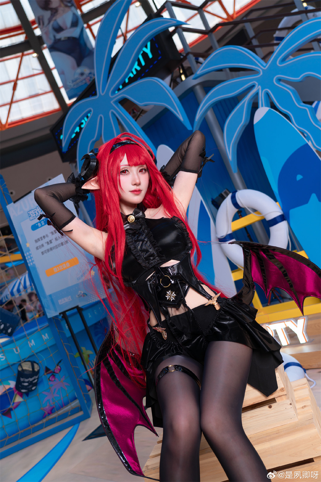 cosplay 什么港区魅魔，分明是我的堡 「琉光™」无腰边一线大开裆 ​​​@是夙卿呀 COSPLAY-第1张
