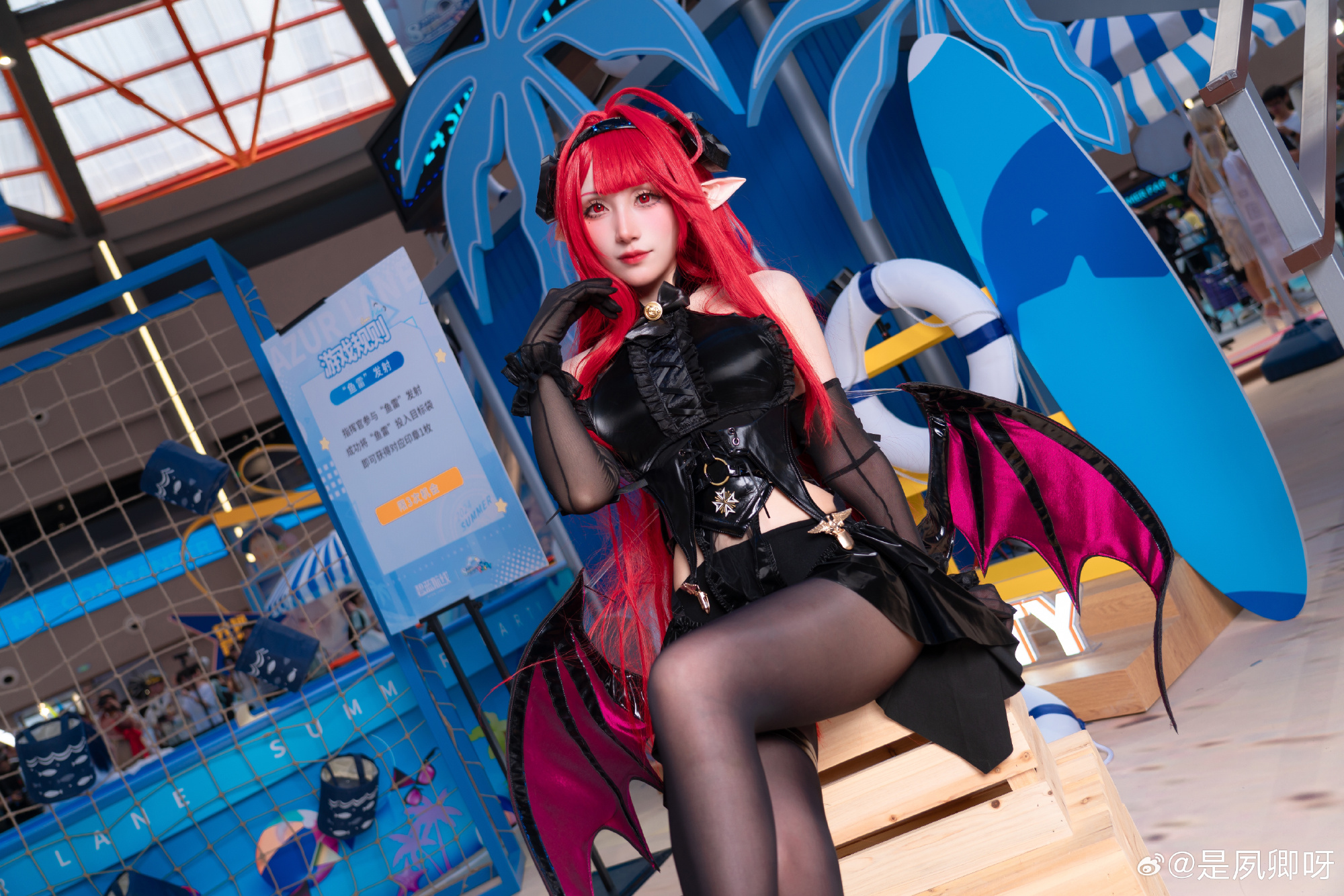 cosplay 什么港区魅魔，分明是我的堡 「琉光™」无腰边一线大开裆 ​​​@是夙卿呀 COSPLAY-第9张
